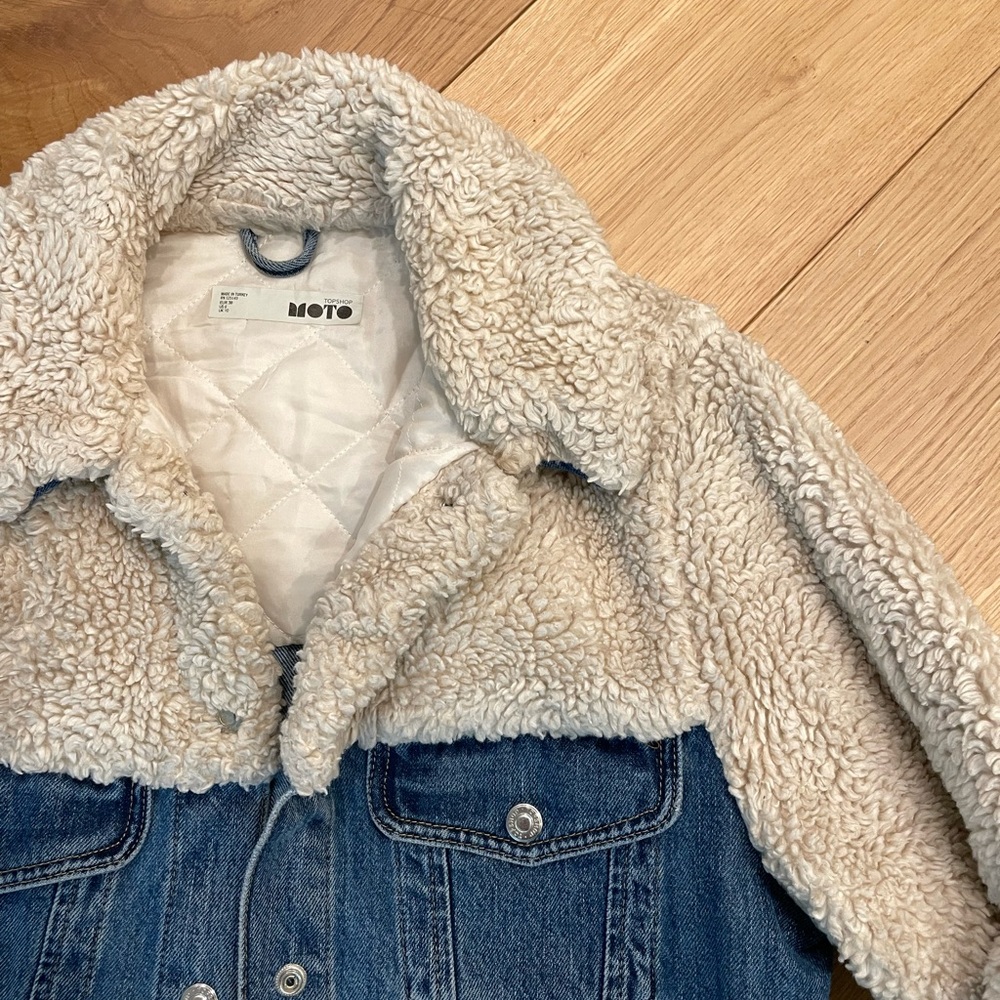 Shearling jean jacket - Picture 2 of 5